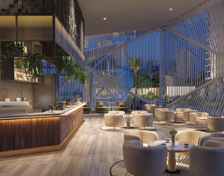 Pool side cafe at Whiteland The Aspen Sector 76