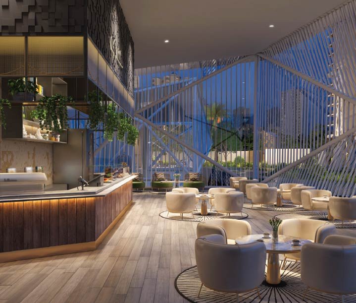 Pool side cafe at Whiteland The Aspen Sector 76